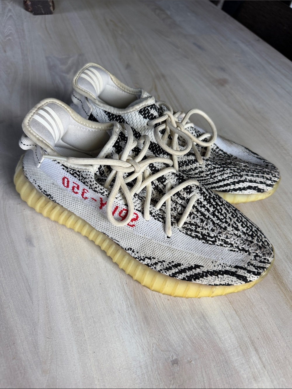 Yeezy Boost 350 V2 Zebra — White Black with Yellow Sole